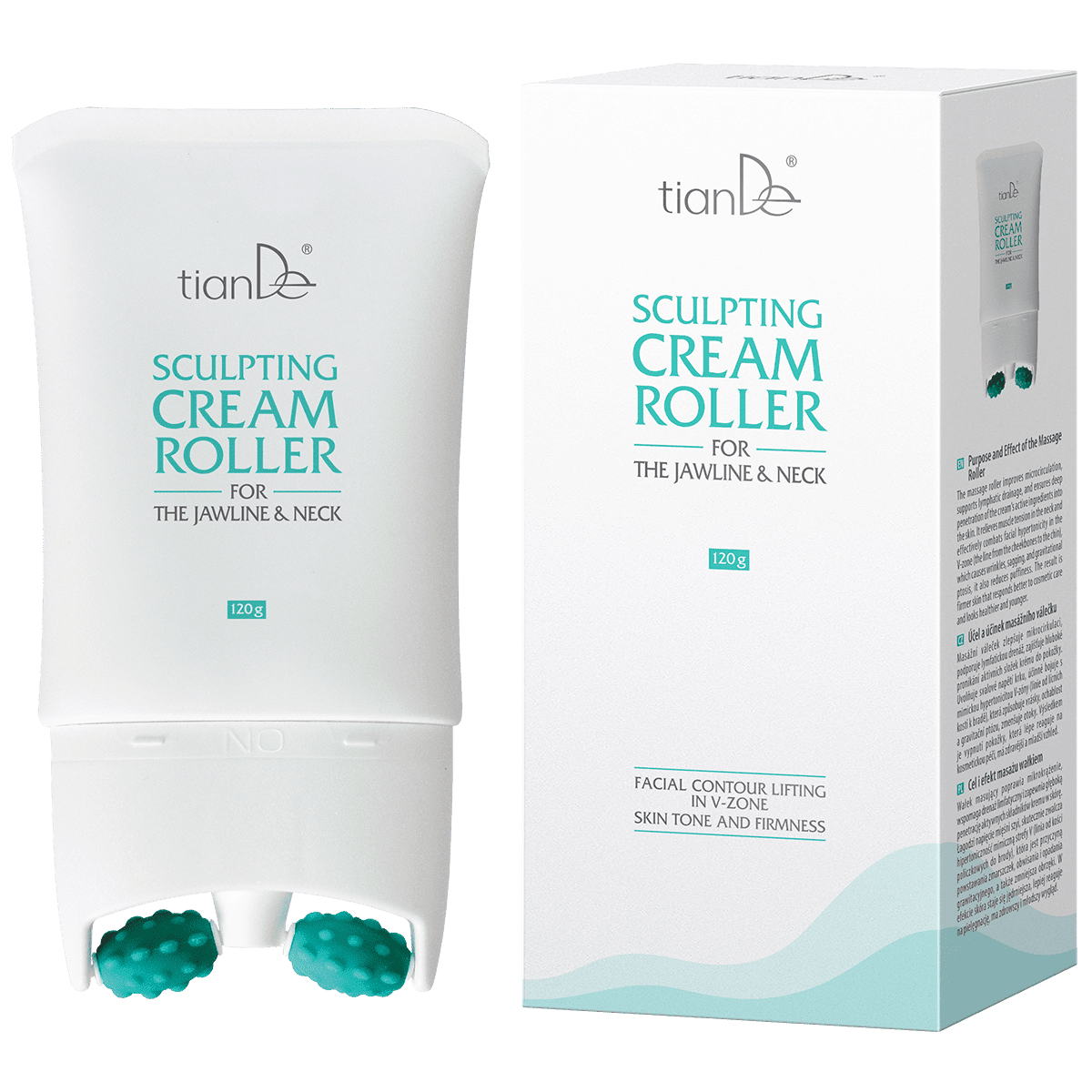 10115E Krem liftingujący do strefy V twarzy z wałkiem masującym „2 w 1” - obrazek 1