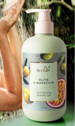 Rewitalizujący żel pod prysznic – Oliwka & Marakuja